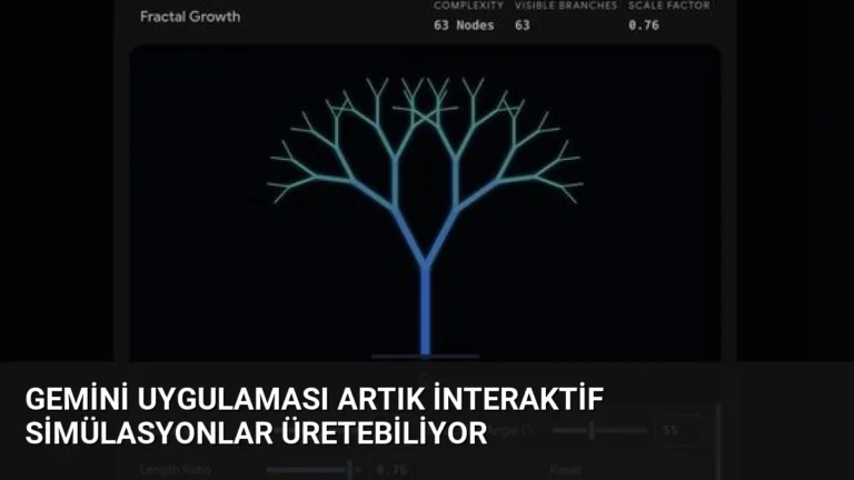 Gemini Uygulaması Artık İnteraktif Simülasyonlar Üretebiliyor
