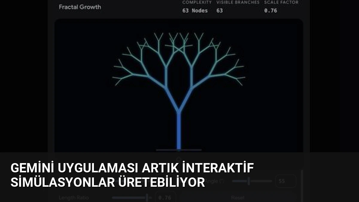 Gemini Uygulaması Artık İnteraktif Simülasyonlar Üretebiliyor