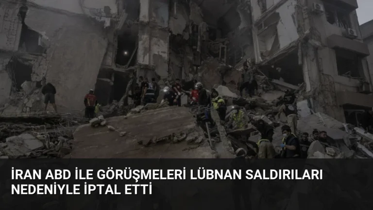 İran ABD İle Görüşmeleri Lübnan Saldırıları Nedeniyle İptal Etti