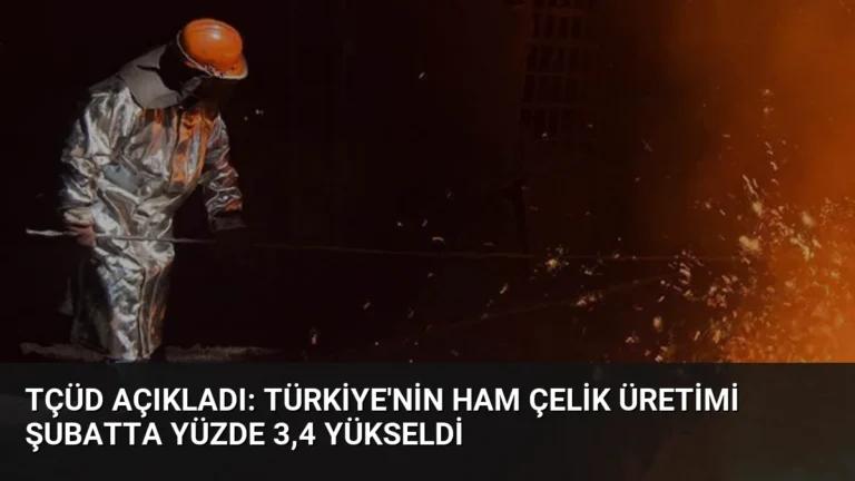 TÇÜD Açıkladı: Türkiye’nin Ham Çelik Üretimi Şubatta Yüzde 3,4 Yükseldi