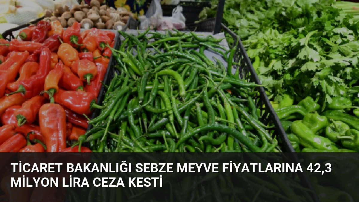 Ticaret Bakanlığı Sebze Meyve Fiyatlarına 42,3 Milyon Lira Ceza Kesti