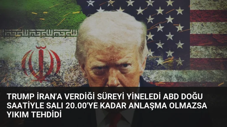 Trump İran’a Verdiği Süreyi Yineledi ABD Doğu Saatiyle Salı 20.00’ye Kadar Anlaşma Olmazsa Yıkım Tehdidi