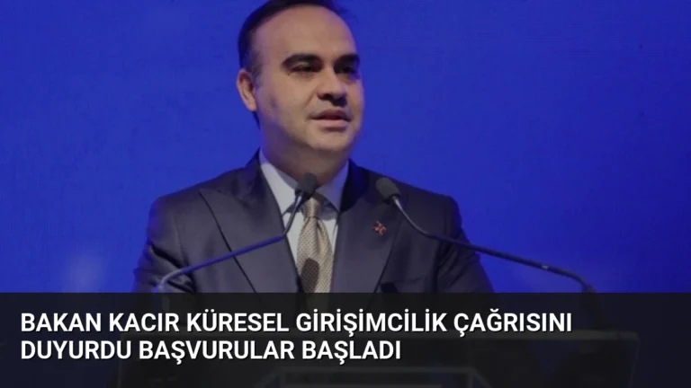 Bakan Kacır Küresel Girişimcilik Çağrısını Duyurdu Başvurular Başladı