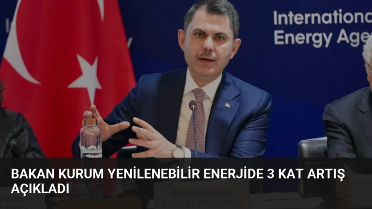 Bakan Kurum Yenilenebilir Enerjide 3 Kat Artış Açıkladı