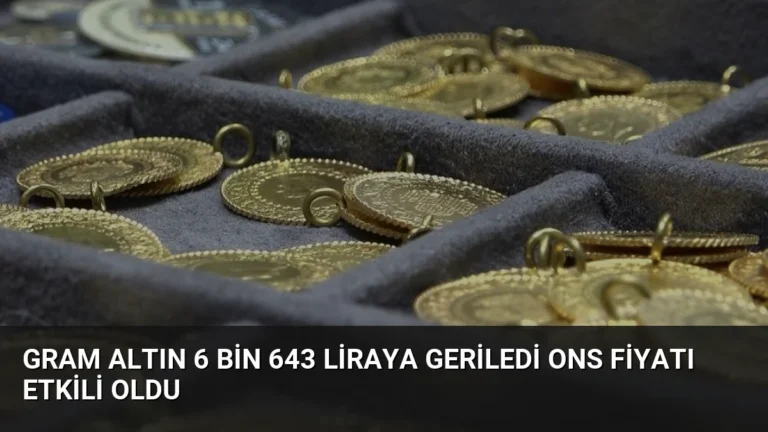 Gram Altın 6 Bin 643 Liraya Geriledi Ons Fiyatı Etkili Oldu