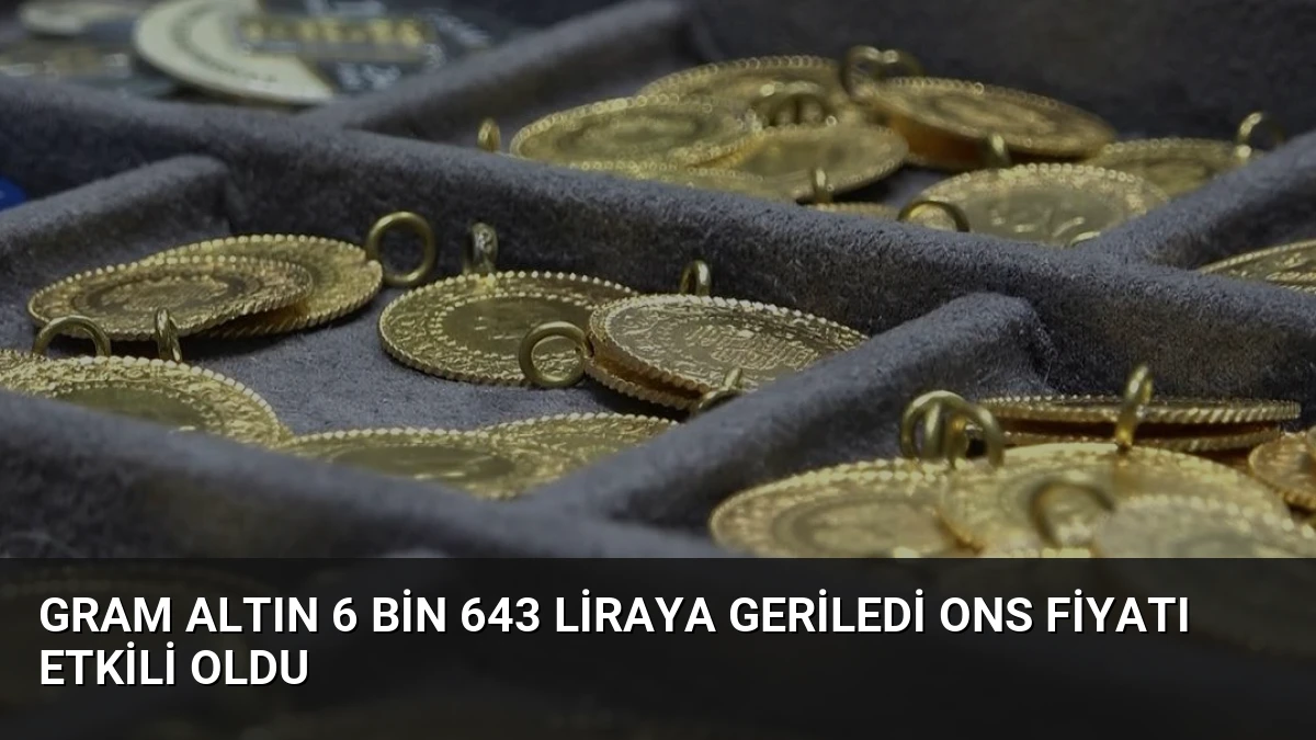 Gram Altın 6 Bin 643 Liraya Geriledi Ons Fiyatı Etkili Oldu