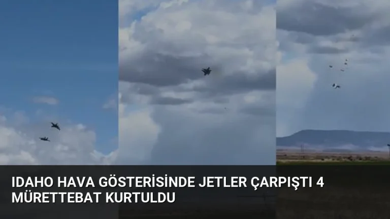 Idaho Hava Gösterisinde Jetler Çarpıştı 4 Mürettebat Kurtuldu