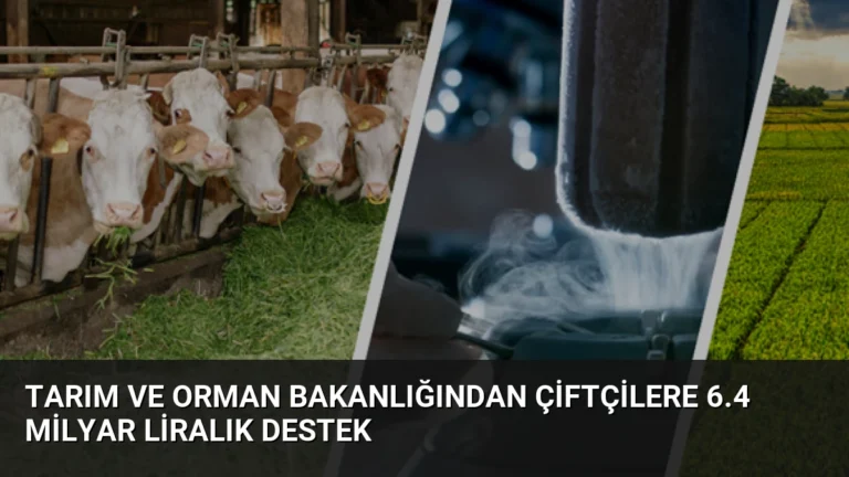 Tarım ve Orman Bakanlığından Çiftçilere 6.4 Milyar Liralık Destek