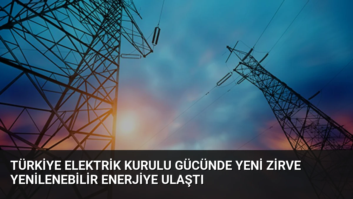 Türkiye Elektrik Kurulu Gücünde Yeni Zirve Yenilenebilir Enerjiye Ulaştı