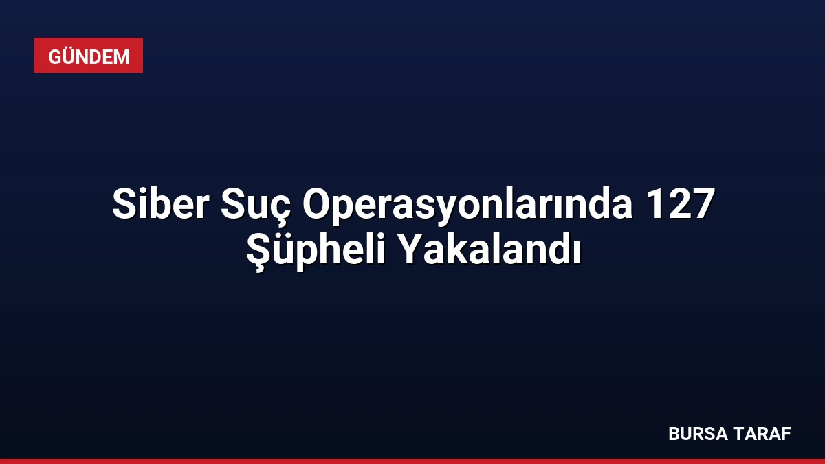 Siber Suç Operasyonlarında 127 Şüpheli Yakalandı