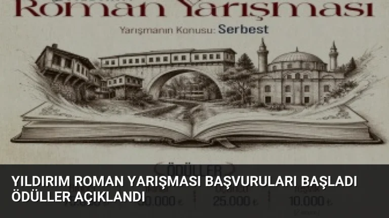Yıldırım Roman Yarışması Başvuruları Başladı Ödüller Açıklandı