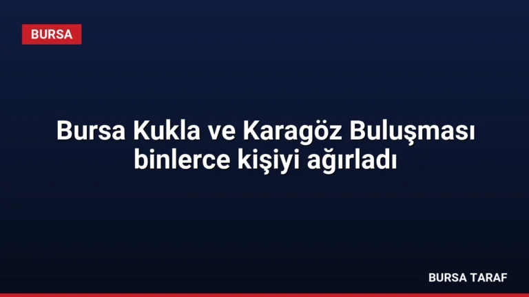 Bursa Kukla ve Karagöz Buluşması binlerce kişiyi ağırladı