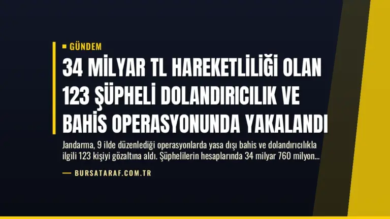 34 Milyar TL Hareketliliği Olan 123 Şüpheli Dolandırıcılık ve Bahis Operasyonunda Yakalandı
