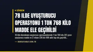 78 Ilde Uyuşturucu Operasyonu 1 Ton 768 Kilo Madde Ele Geçirildi