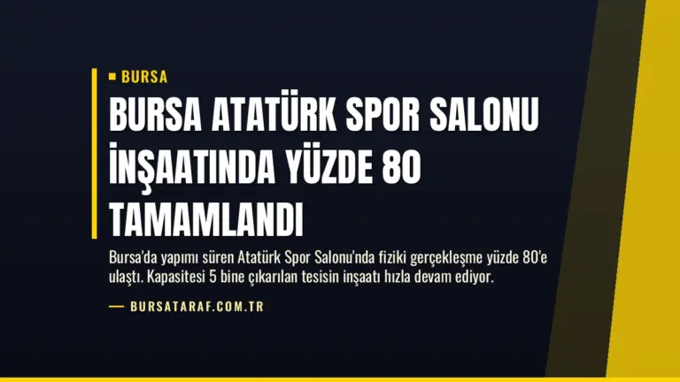 Bursa Atatürk Spor Salonu İnşaatında Yüzde 80 Tamamlandı