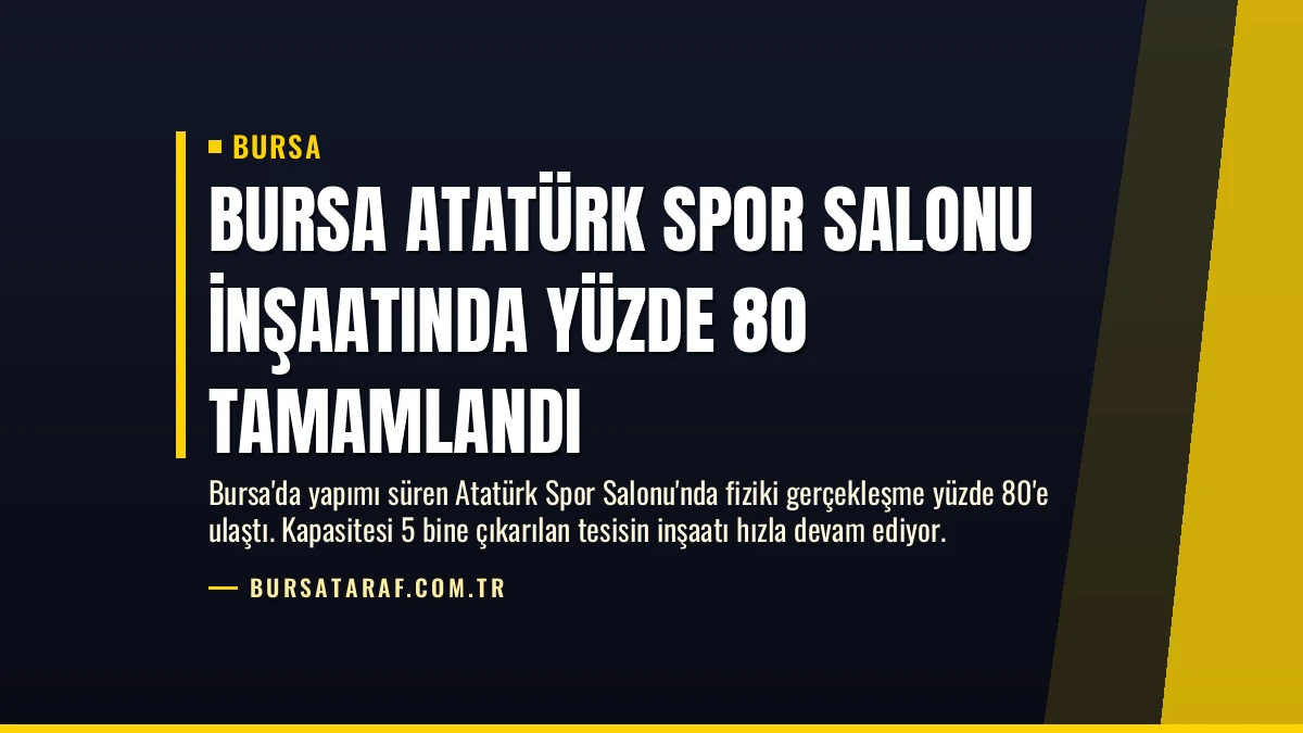 Bursa Atatürk Spor Salonu İnşaatında Yüzde 80 Tamamlandı