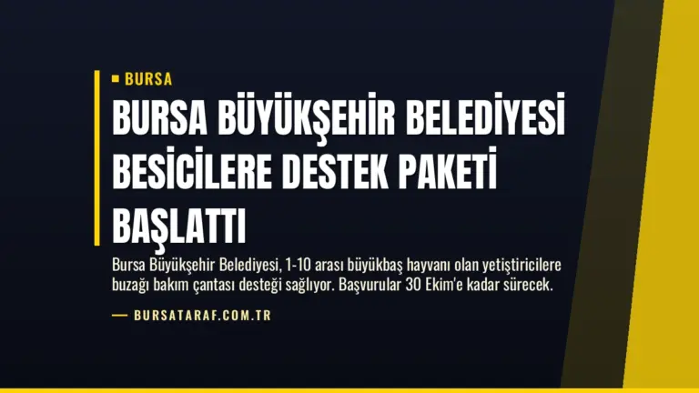 Bursa Büyükşehir Belediyesi Besicilere Destek Paketi Başlattı