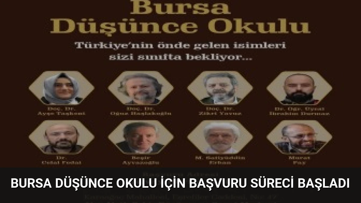 Bursa Düşünce Okulu İçin Başvuru Süreci Başladı