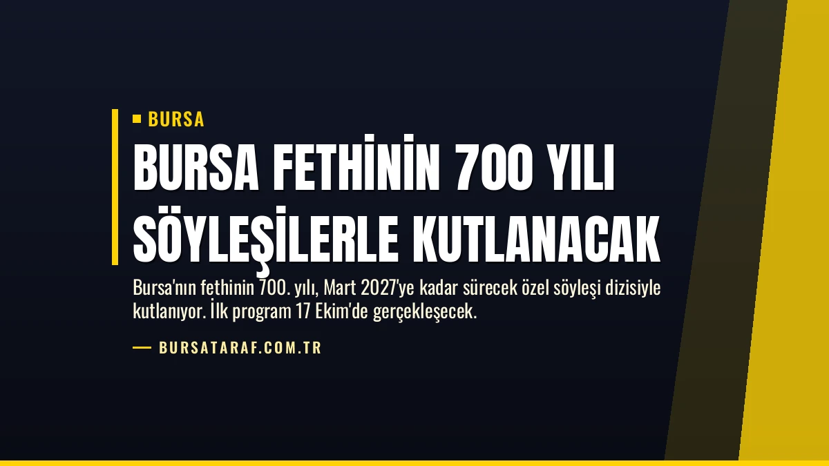 Bursa fethinin 700 yılı söyleşilerle kutlanacak