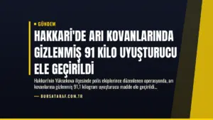 Hakkari’de Arı Kovanlarında Gizlenmiş 91 Kilo Uyuşturucu Ele Geçirildi