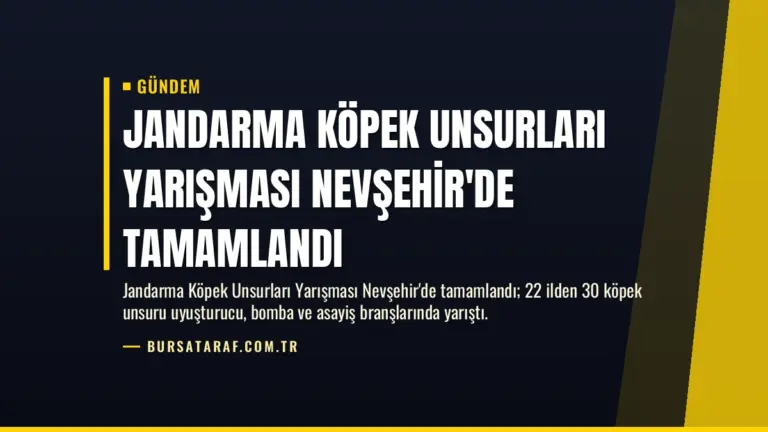 Jandarma Köpek Unsurları Yarışması Nevşehir'de Tamamlandı