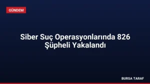 Siber Suç Operasyonlarında 826 Şüpheli Yakalandı