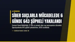 Siber Suçlarla Mücadelede 6 Günde 643 Şüpheli Yakalandı
