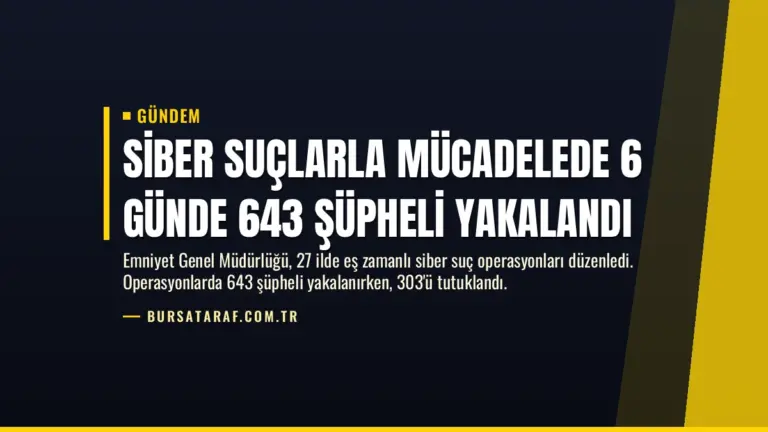 Siber Suçlarla Mücadelede 6 Günde 643 Şüpheli Yakalandı