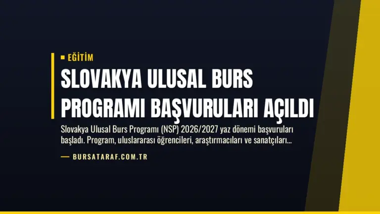 Slovakya Ulusal Burs Programı Başvuruları Açıldı