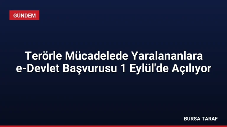 Terörle Mücadelede Yaralananlara e-Devlet Başvurusu 1 Eylül’de Açılıyor