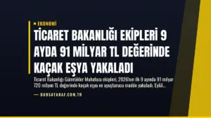 Ticaret Bakanlığı Ekipleri 9 Ayda 91 Milyar TL Değerinde Kaçak Eşya Yakaladı
